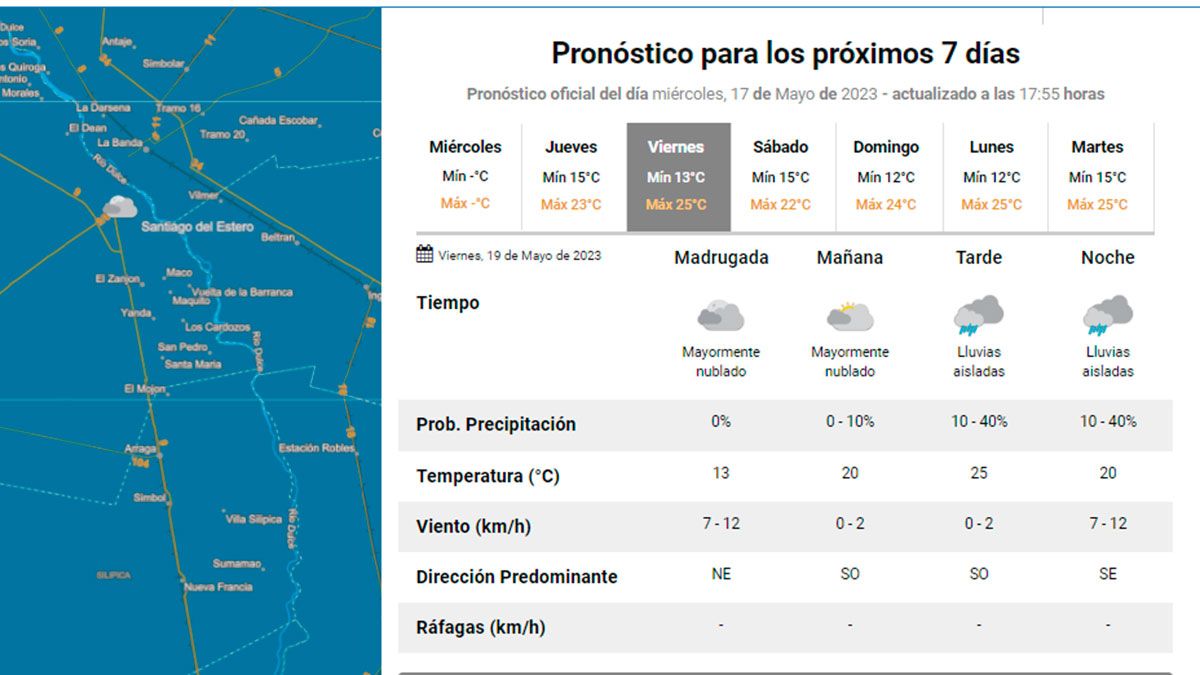 Cu Ndo Llegar La Lluvia Y El Descenso De Temperatura A Santiago Del