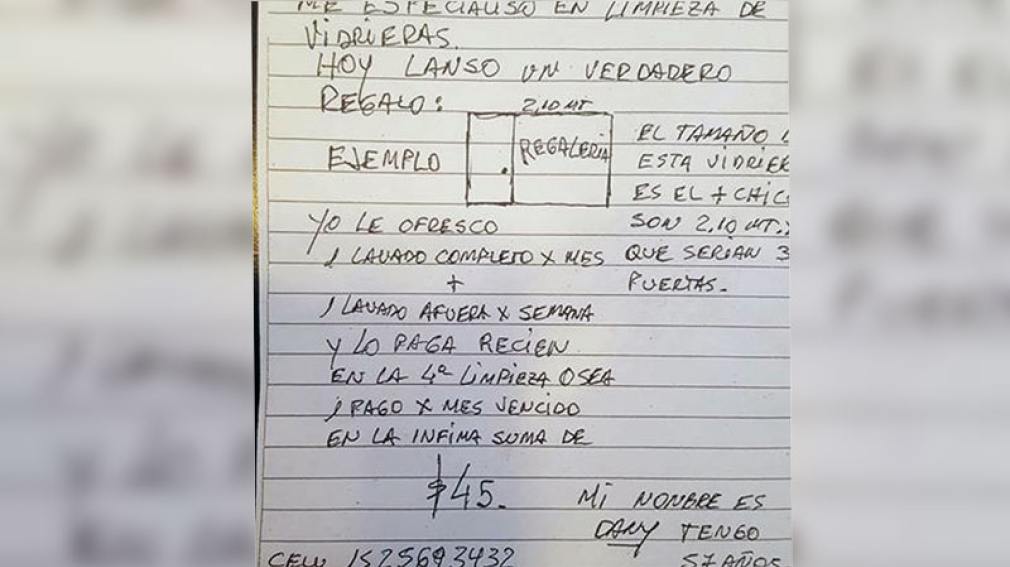 Armó un volante, se viralizó y ahora le llueven ofertas de trabajo