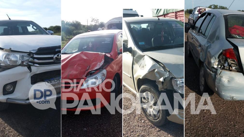 Ruta 34: dos choques en cadena en el lapso de diez minutos