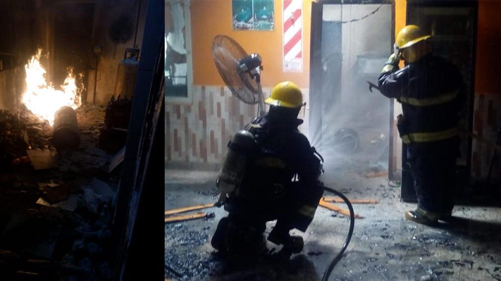 Explosión e incendio en una parrilla: una mujer herida e importantes daños