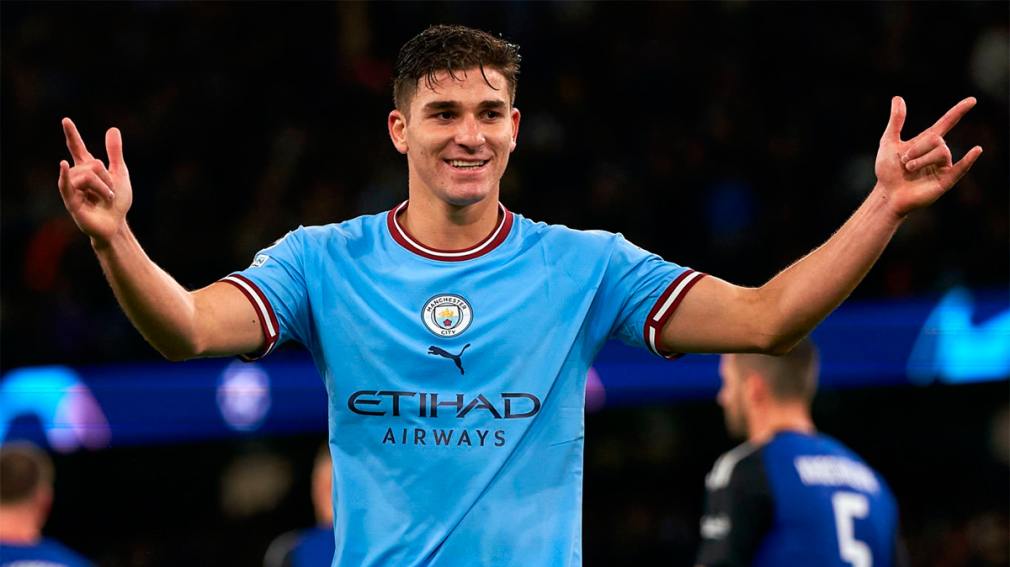 Julián Álvarez selló la goleada del Manchester City en la Champions League