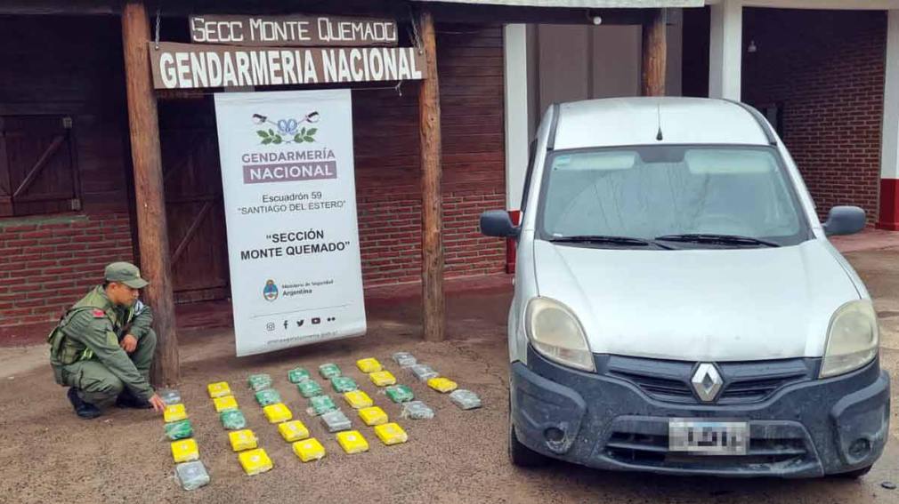 Detienen a un hombre con antecedentes de narcotráfico y secuestran 33 ladrillos de cocaína