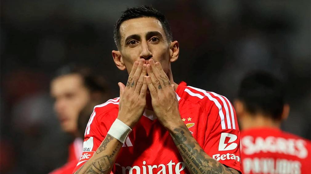 Di María volvió a brillar y marcó un doblete en el triunfo del Benfica