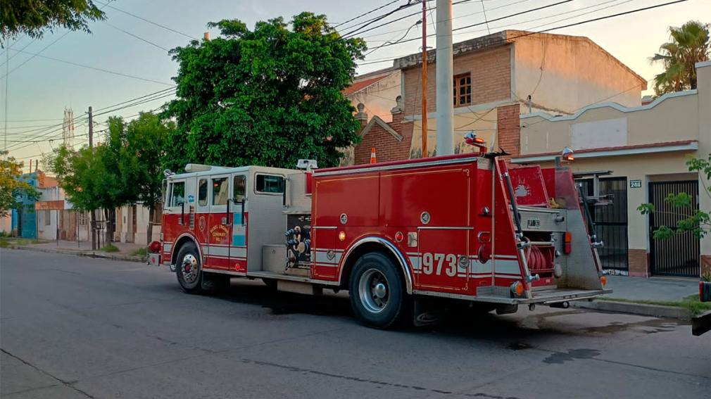 Bº Centenario: bomberos sofocaron el incendio de una palmera provocado por la quema de basura