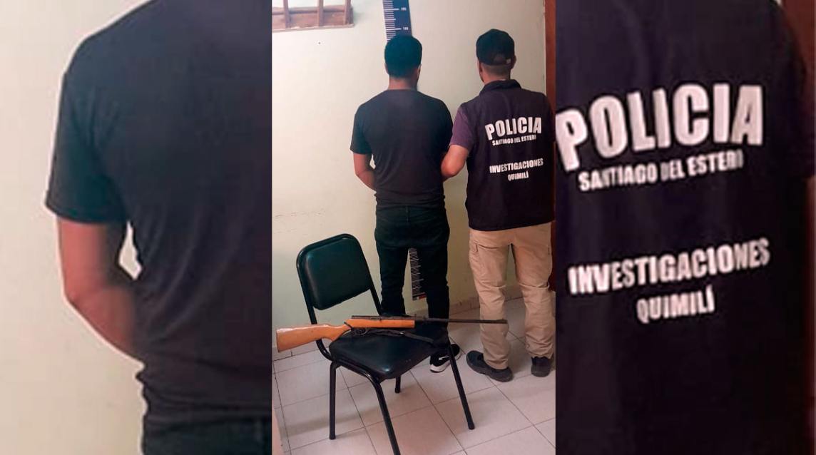 Detuvieron a un hombre y secuestraron un rifle calibre 22