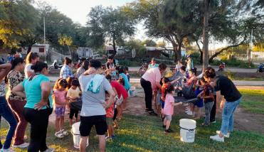 Niños y jóvenes realizaron actividades recreativas en el Balneario Municipal de Colonia El Simbolar