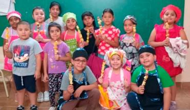 Niños y niñas de Colonia El Simbolar participaron de talleres de cocina infantil