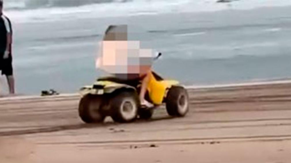 Video: la hija de Wanda Nara en un cuatriciclo y sin la protección adecuada