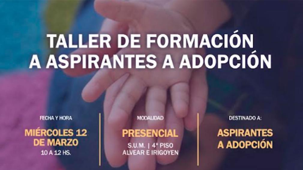 Invitan a inscribirse a los talleres informativos y de reflexión 'Hablemos de Adopción'