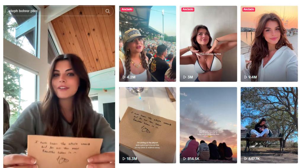 Una usuaria de TikTok compartió el halagador mensaje que le dejó un piloto