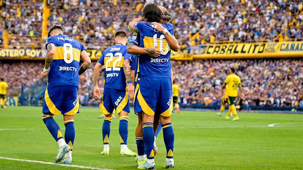 Boca se floreó con una goleada ante Defensa y Justicia y se subió a la cima