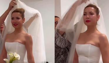 El llamativo video que Fabiola Yañez compartió en sus redes: vestido de novia, velo y un ramo de flores