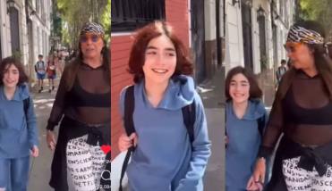Moria Casán roba miradas al buscar a su nieto al colegio: Vino la abuela