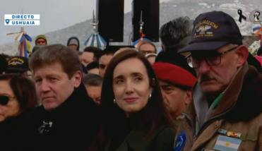 Lejos de Milei, Villarruel convocó a un proceso de malvinización desde Ushuaia