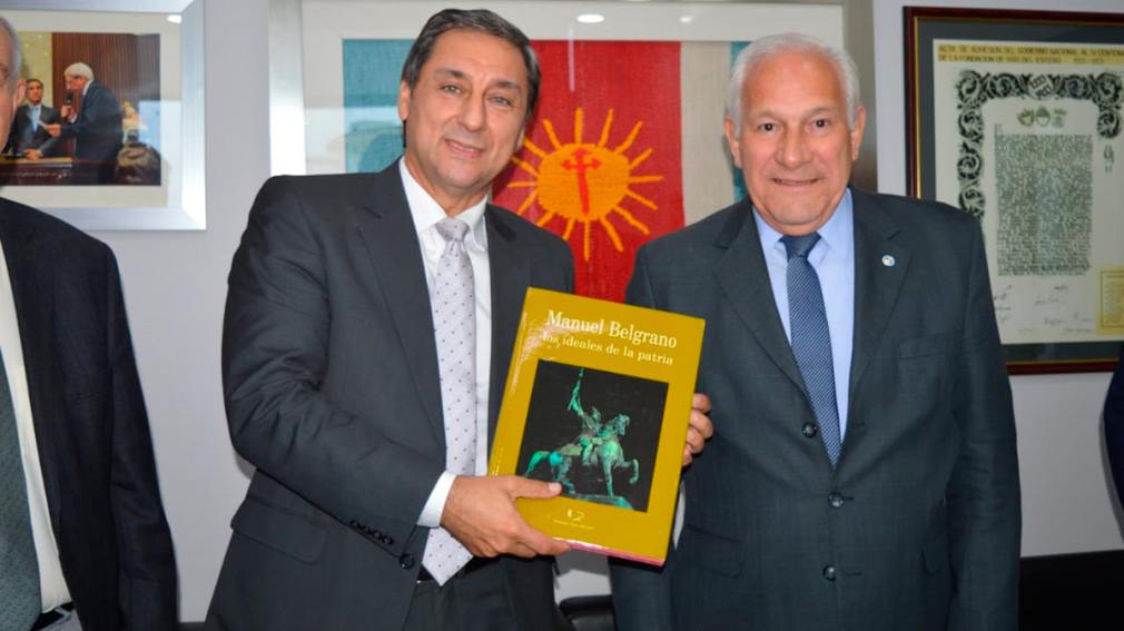 El vicegobernador Silva Neder recibió al chozno nieto del general Manuel Belgrano