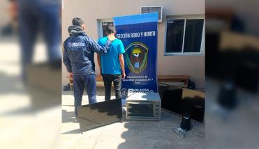 Detuvieron a un joven y recuperaron electrodomésticos robados tras un allanamiento