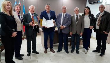 El intendente Roger Nediani recibió la visita del chozno nieto del Gral. Manuel Belgrano