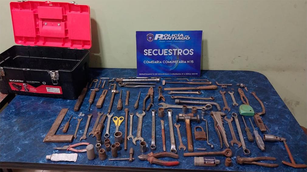 Recuperaron herramientas robadas y detuvieron a un sospechoso en barrio San Martín