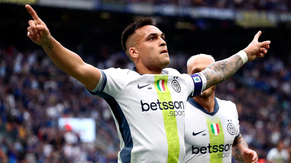 Lautaro Martínez festejó en la victoria del Inter ante Cagliari para escaparse en la punta