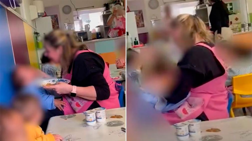 Grabaron a una maestra maltratando a una beba en una guardería y la detuvieron