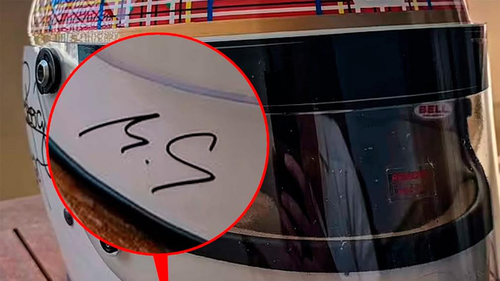 El conmovedor gesto de Michael Schumacher: firmó un casco para una causa benéfica de una leyenda de la F1