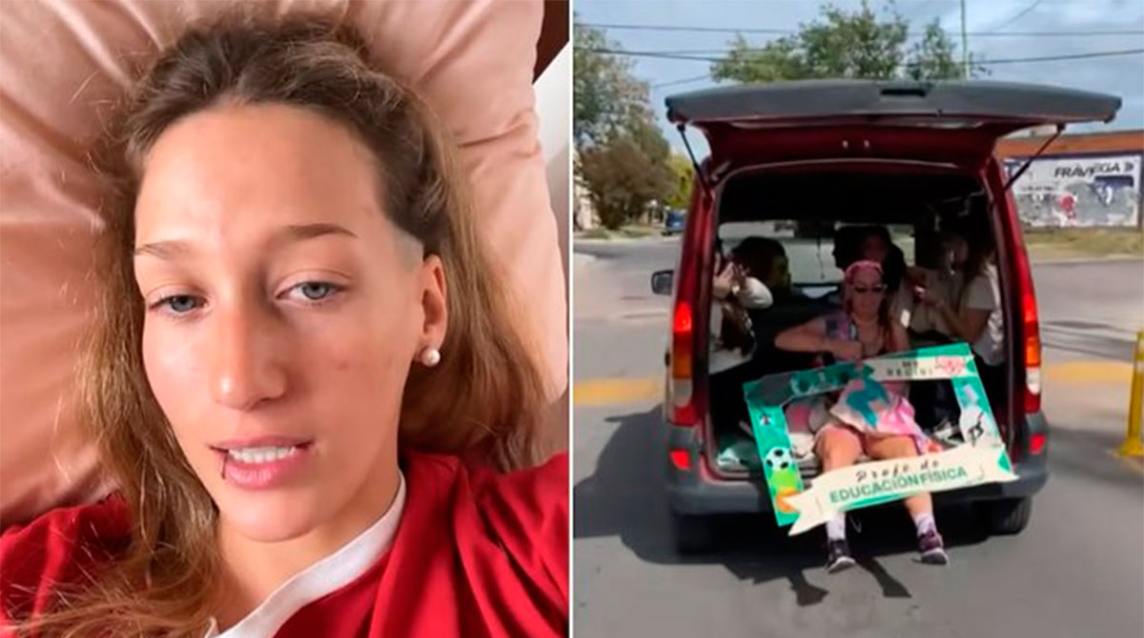 Video: se recibió y un accidente inesperado arruinó su festejo