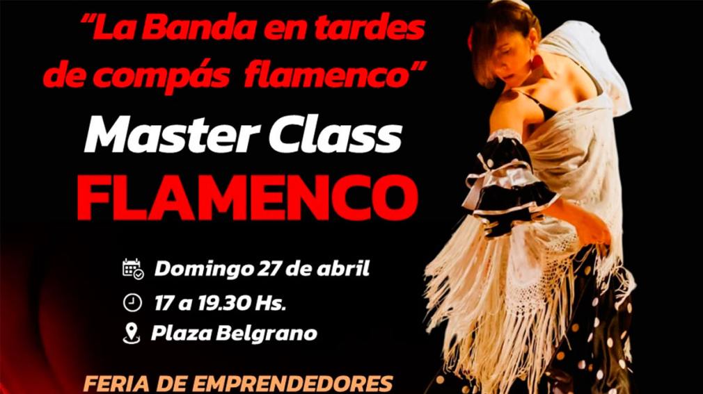 El municipio bandeño acompañará una Master Class gratuita de Flamenco en la Plaza Belgrano