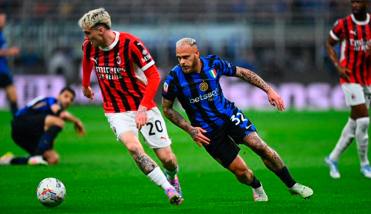 Milan dio el batacazo: goleó al Inter de Lautaro Martínez y es finalista de la Copa Italia