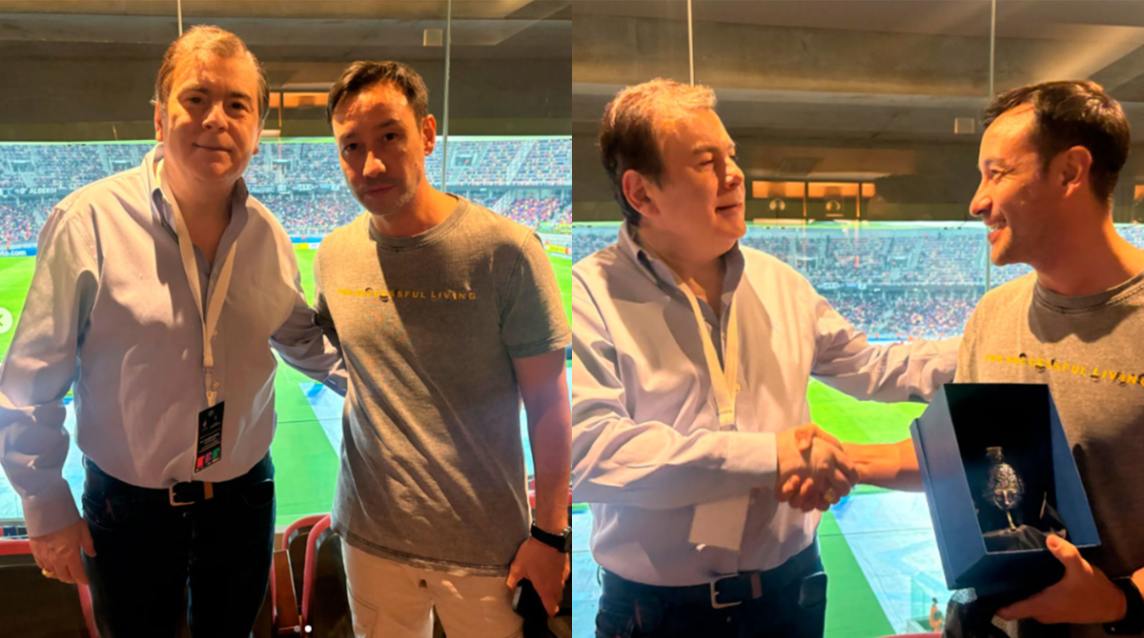 Luciano Pereyra presenció el triunfo de Central Córdoba en el Estadio Único junto al gobernador Zamora