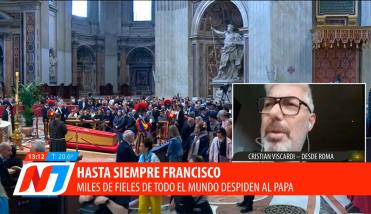 Cristian Viscardi, desde Roma: “Hay una atmósfera muy particular en este último adiós al Papa”