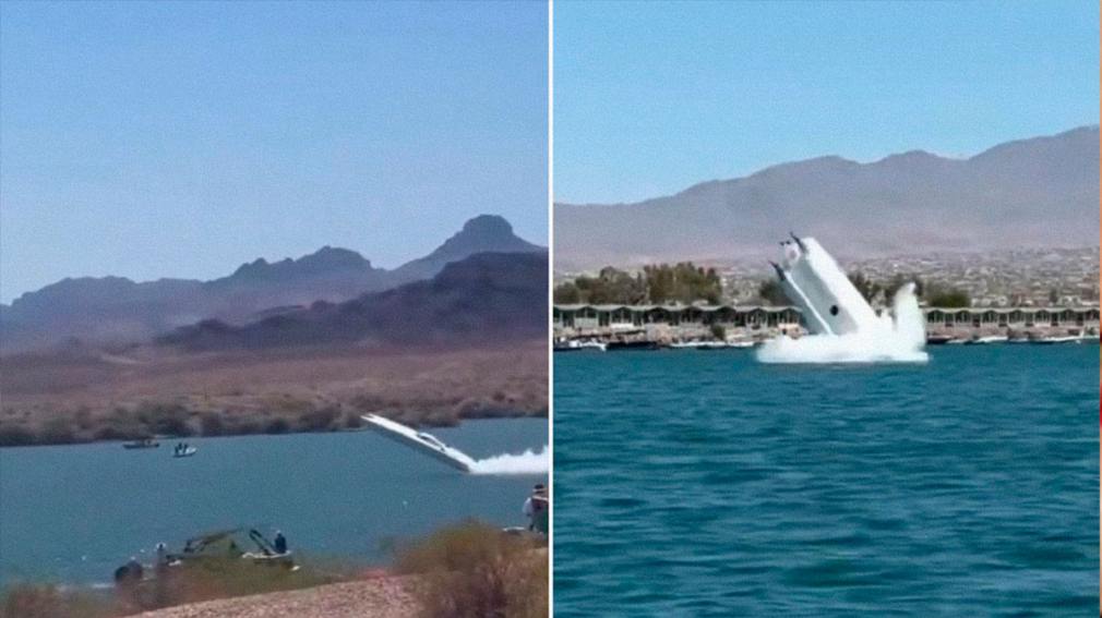 Impresionante: una lancha se eleva y se estrella contra el agua a más de 300kh/h