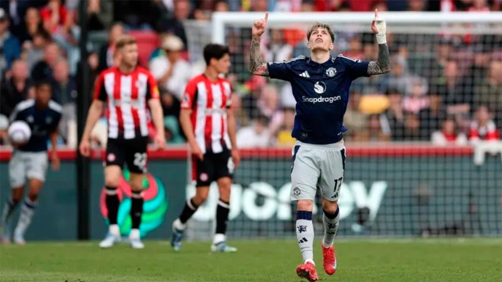 Ni el golazo de Garnacho salvó al United: cayó 4-3 ante Brentford y se hunde en la Premier