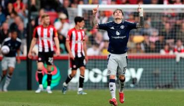 Ni el golazo de Garnacho salvó al United: cayó 4-3 ante Brentford y se hunde en la Premier