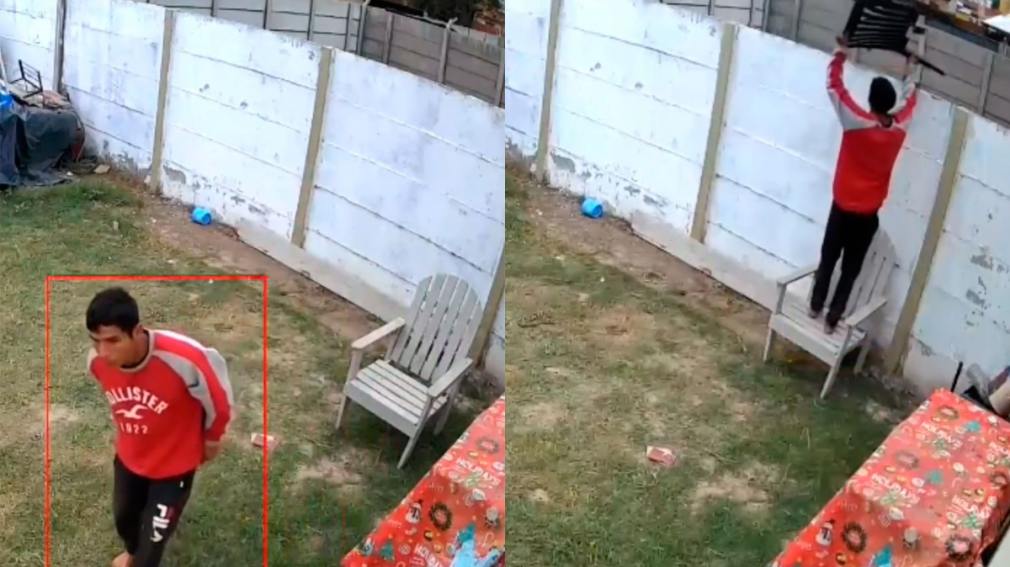 Video: delincuente fue captado por las cámaras de seguridad mientras robaba en una vivienda en el Bº Mama Antula II