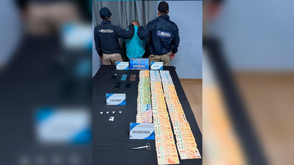 Golpe al narcomenudeo en Las Termas: secuestraron cocaína, dinero, celulares y un hombre fue detenido