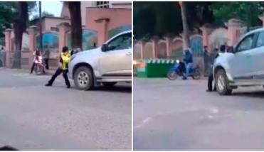 Fue a buscar a su hijo a la escuela, discutió con un agente de tránsito y lo atropelló