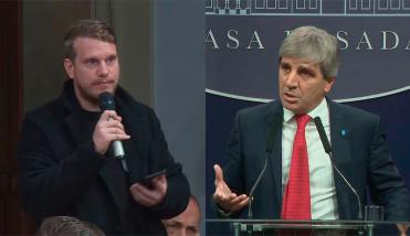 Video: Luis Caputo tuvo un fuerte cruce con un periodista por una pregunta sobre dólares no declarados