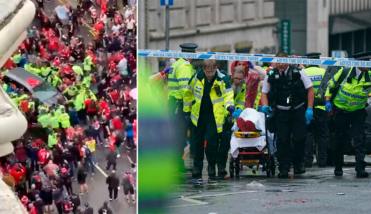  Impactante video: un hombre atropelló a hinchas del Liverpool durante los festejos por la Premier League
