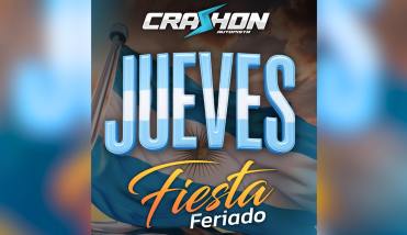 Jueves, fiesta feriado en Crashon: música, promos y una noche para no parar