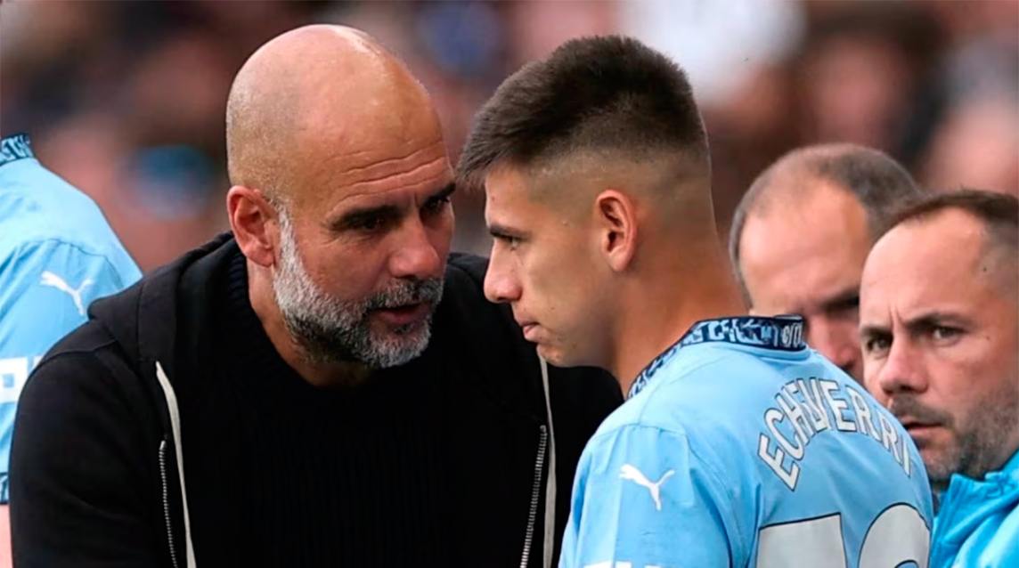  Pep Guardiola reveló el secreto detrás del golazo de tiro libre del Diablito Echeverri en el Mundial de Clubes