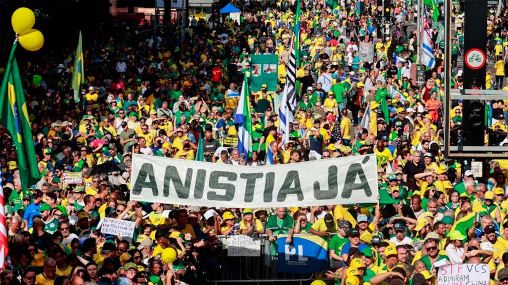 Miles marcharon en San Pablo en apoyo a Jair Bolsonaro y reclamaron “amnistía”