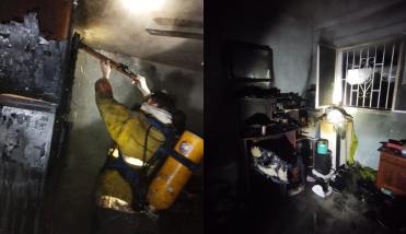 Voraz incendio en una casa del barrio Independencia causó graves pérdidas materiales