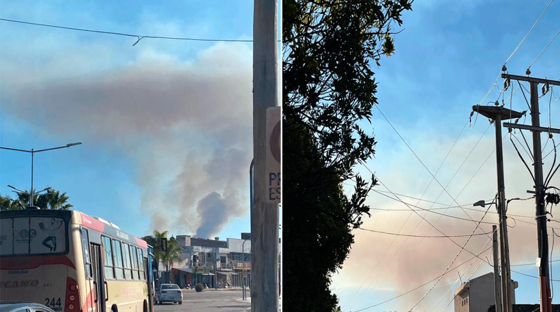 Preocupación en la Costanera Norte por un voraz incendio a orillas del Río Dulce