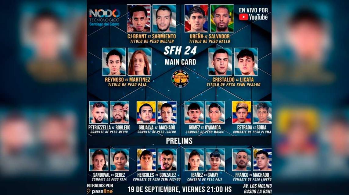 Samurai Fight House 24 llega a Santiago del Estero: una noche de MMA con grandes combates y títulos en juego
