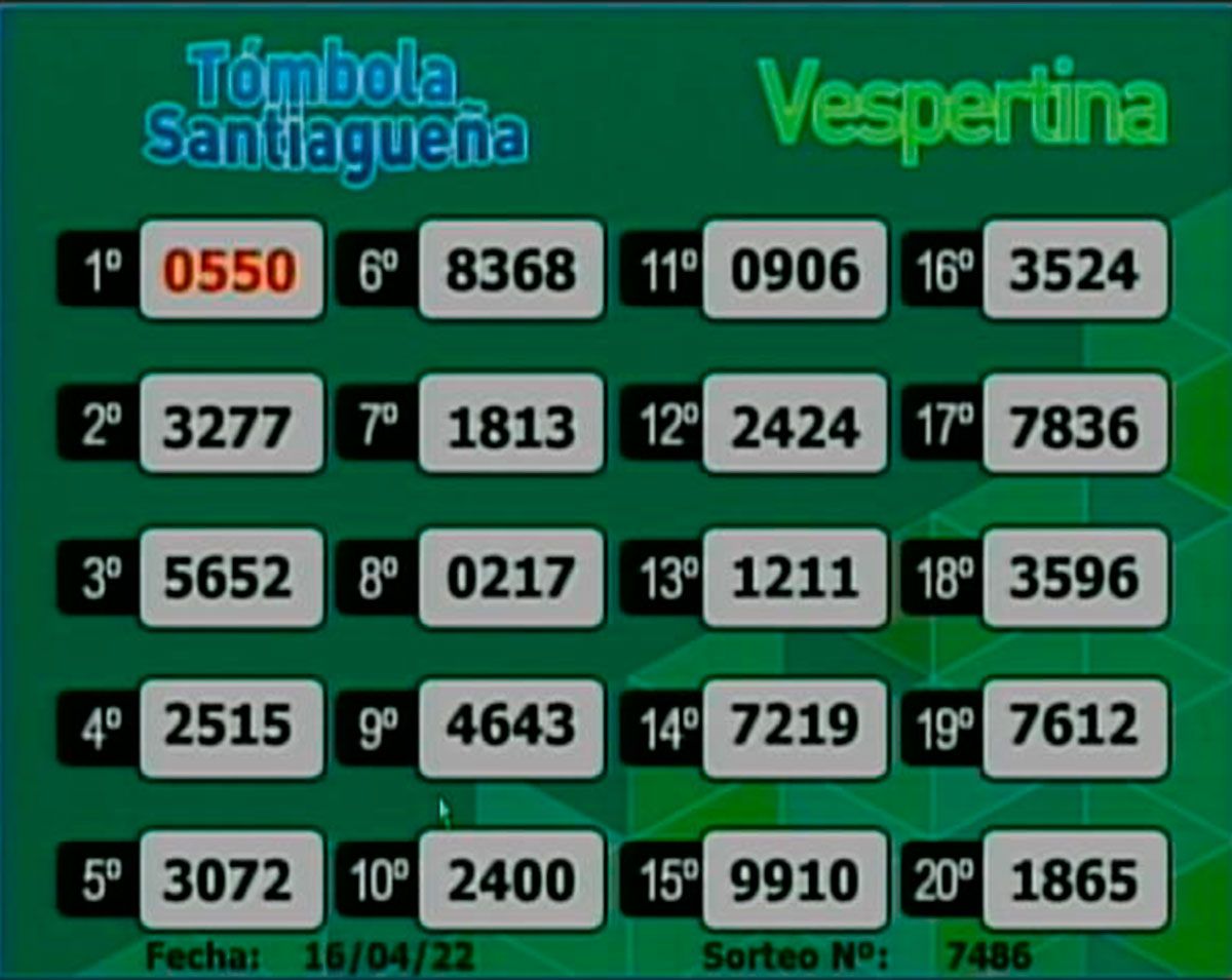 vespertina 16 de abril 