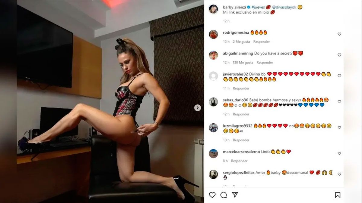 Barby Silenzi compartió la foto más osada para promocionar su perfil en Divas  Play - Diario Panorama Movil