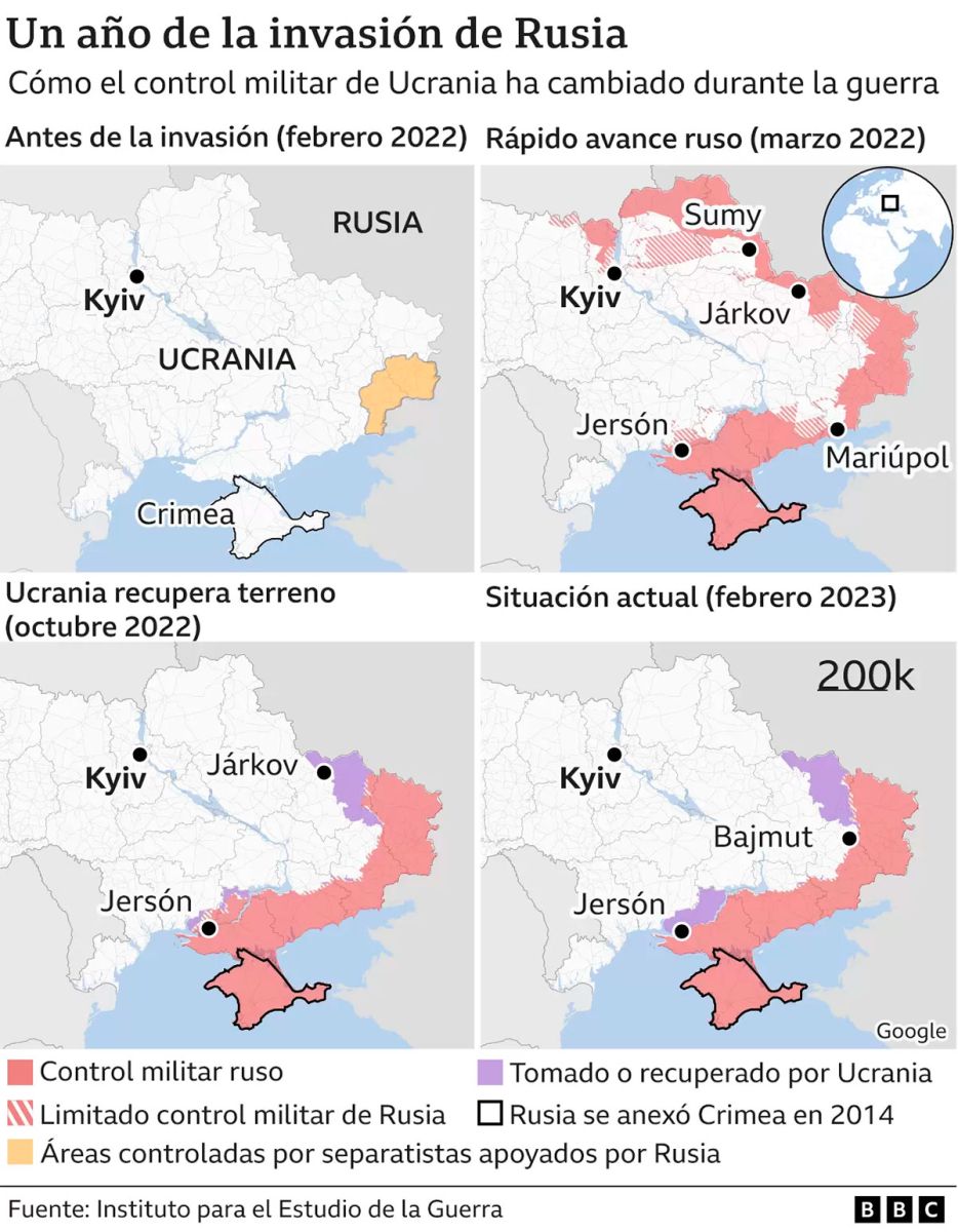 La Guerra En Ucrania En Gráficos A Un Año De La Invasión Rusa - Diario ...