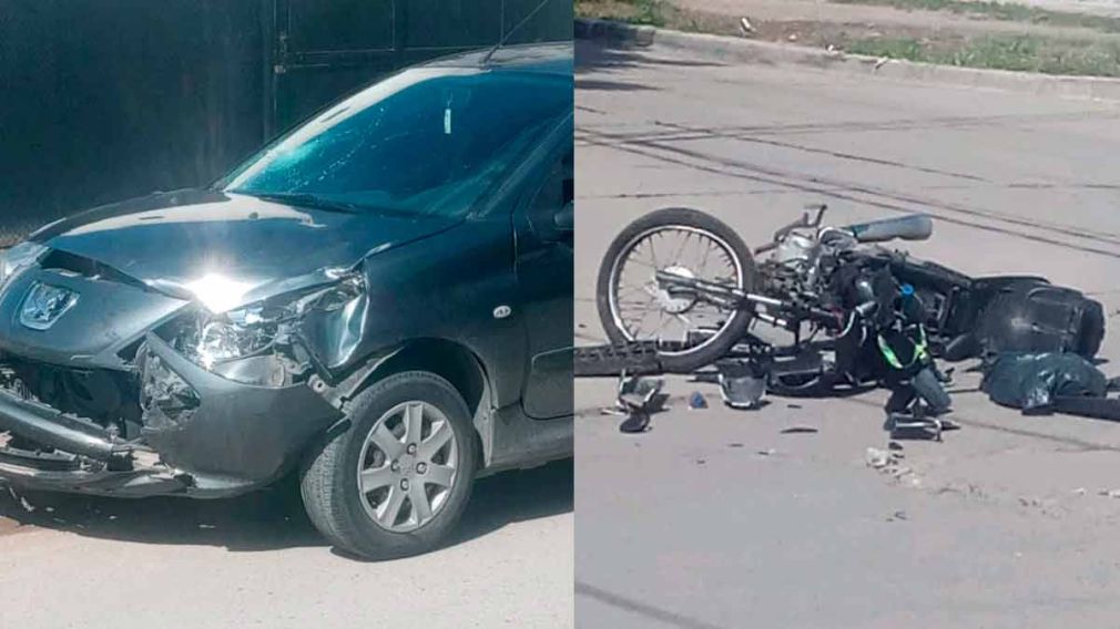 Violento Choque Entre Una Moto Y Un Auto Deja Como Saldo Dos Heridos De ...