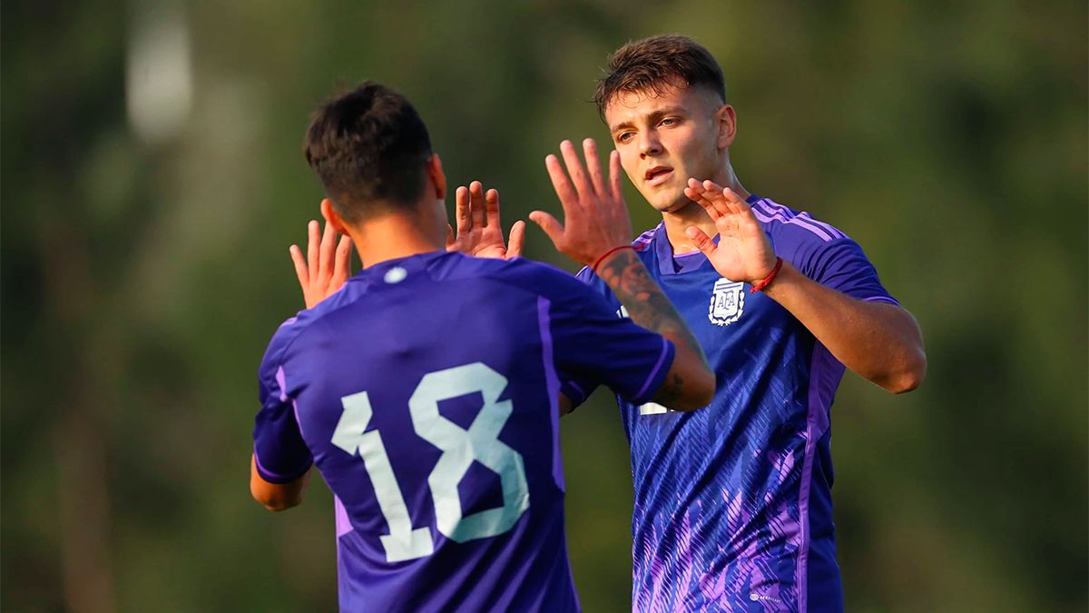 La Selección Argentina Sub 20 goleó a República Dominicana a días del