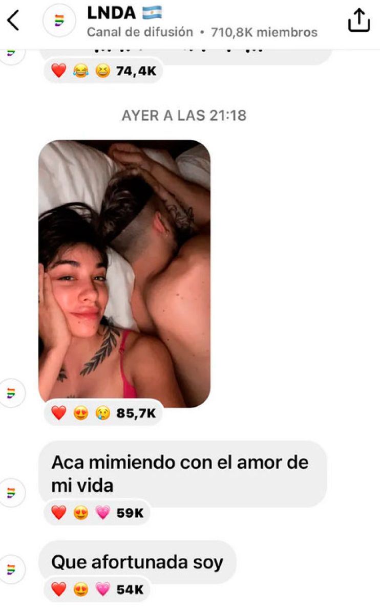 María Becerra filtró una foto íntima con su novio en Instagram - Diario  Panorama Movil